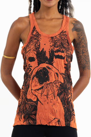 Sure Design Women's Happy Dog Tank Top Orange