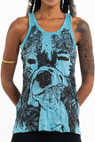 Wholesale Sure Design Women's Happy Dog Tank Top Turquoise - $8.00