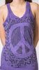 Sure Design Women's Infinitee Peace Sign Tank Top Purple