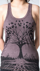 Sure Design Women's Tree of Life Tank Top Brown
