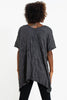 Sure Design Women's Om Tree Loose V Neck T-Shirt Silver on Black