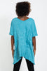Sure Design Women's Om Tree Loose V Neck T-Shirt Turquoise