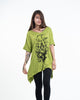 Sure Design Women's Ganesh Chakra Loose V Neck T-Shirt in Lime