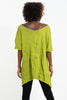 Sure Design Women's Lotus Mandala Loose V Neck T-Shirt Lime