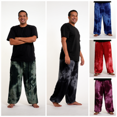 Assorted set of 10 Unisex Plus Size Tie Dye Drawstring Yoga Massage Pants