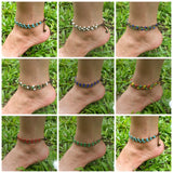 Wholesale Assorted set of 10 Thai Hill Tribe Anklets Brass Beads And Stones Adjustable - $35.00