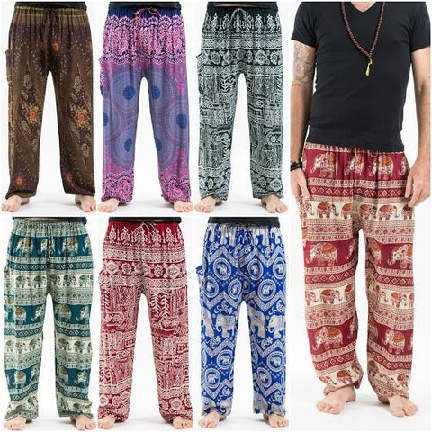 Assorted set of 5 Thai Drawstring High Crotch Harem Pants BEST SELLER