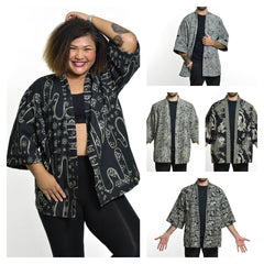 Assorted set of 5 Unisex Cotton Kimono Cardigan