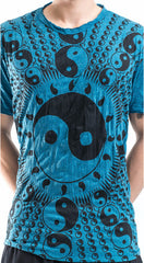 Sure Design Men's Multi Yin-Yang T-Shirt Denim Blue