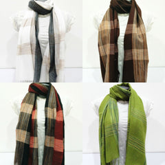 Assorted set of 10 Beautiful Hand Made Pashmina Shawl Scarf Plaid