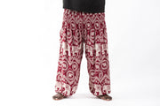 Plus Size Imperial Elephant Unisex Elephant Pants in Red