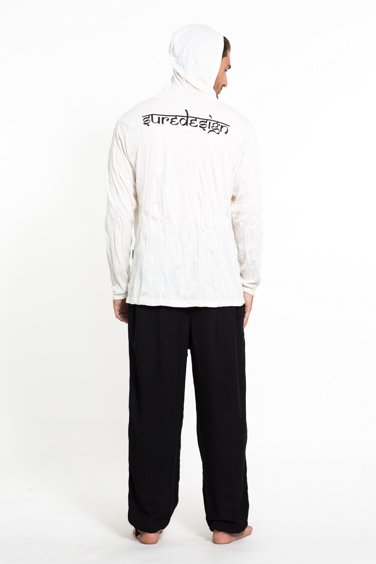 Sure Design Unisex Octopus Chakras Hoodie White