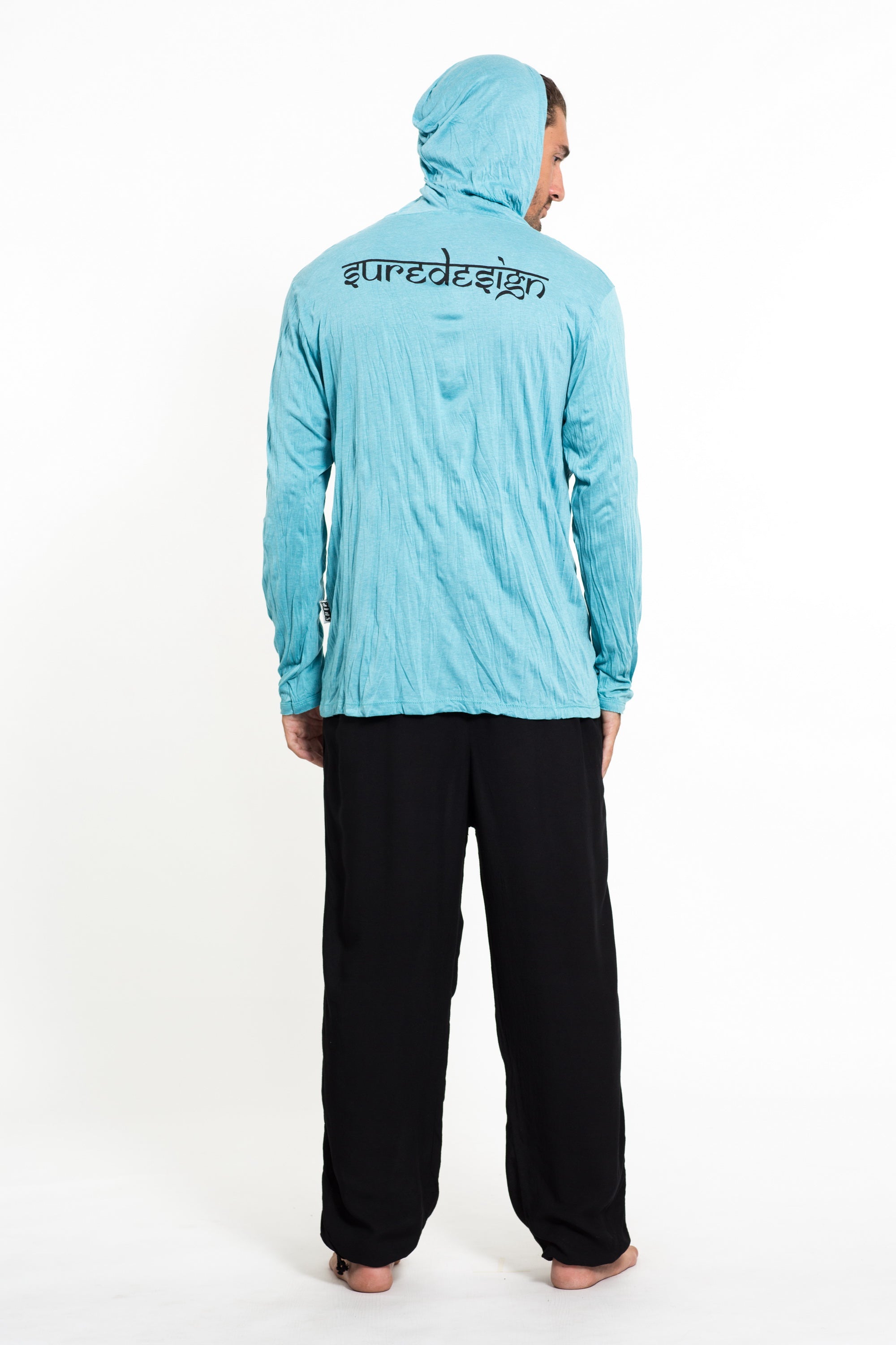 Sure Design Unisex Octopus Chakras Hoodie Turquoise