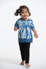 Unisex Kids Indigo Tie Dye Spider T-shirt
