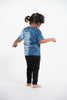 Unisex Kids Indigo Tie Dye Half Stripes T-shirt