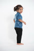 Unisex Kids Indigo Tie Dye Half Stripes T-shirt