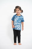 Wholesale Unisex Kids Indigo Tie Dye Peacock T-shirt - $6.80