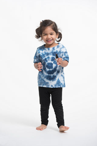 Unisex Kids Indigo Tie Dye Bullseyes T-Shirt