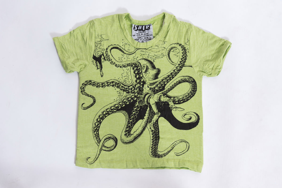 Sure Design Kids Octopus T-Shirt Lime