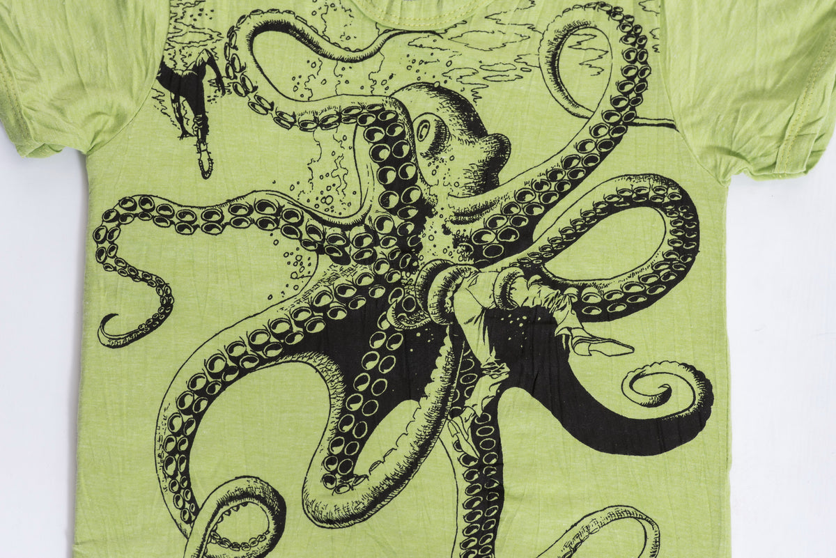 Sure Design Kids Octopus T-Shirt Lime