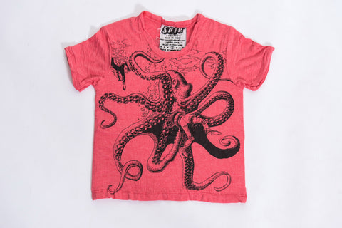 Sure Design Kids Octopus T-Shirt Red