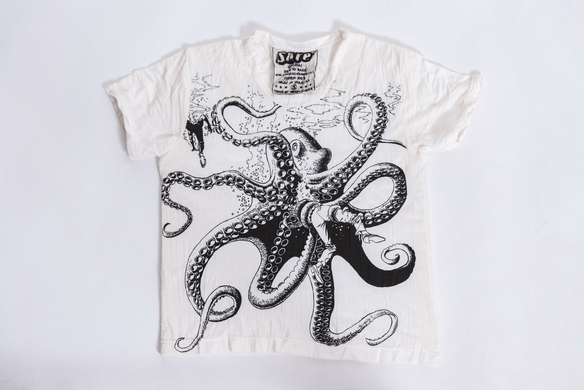 Sure Design Kids Octopus T-Shirt White