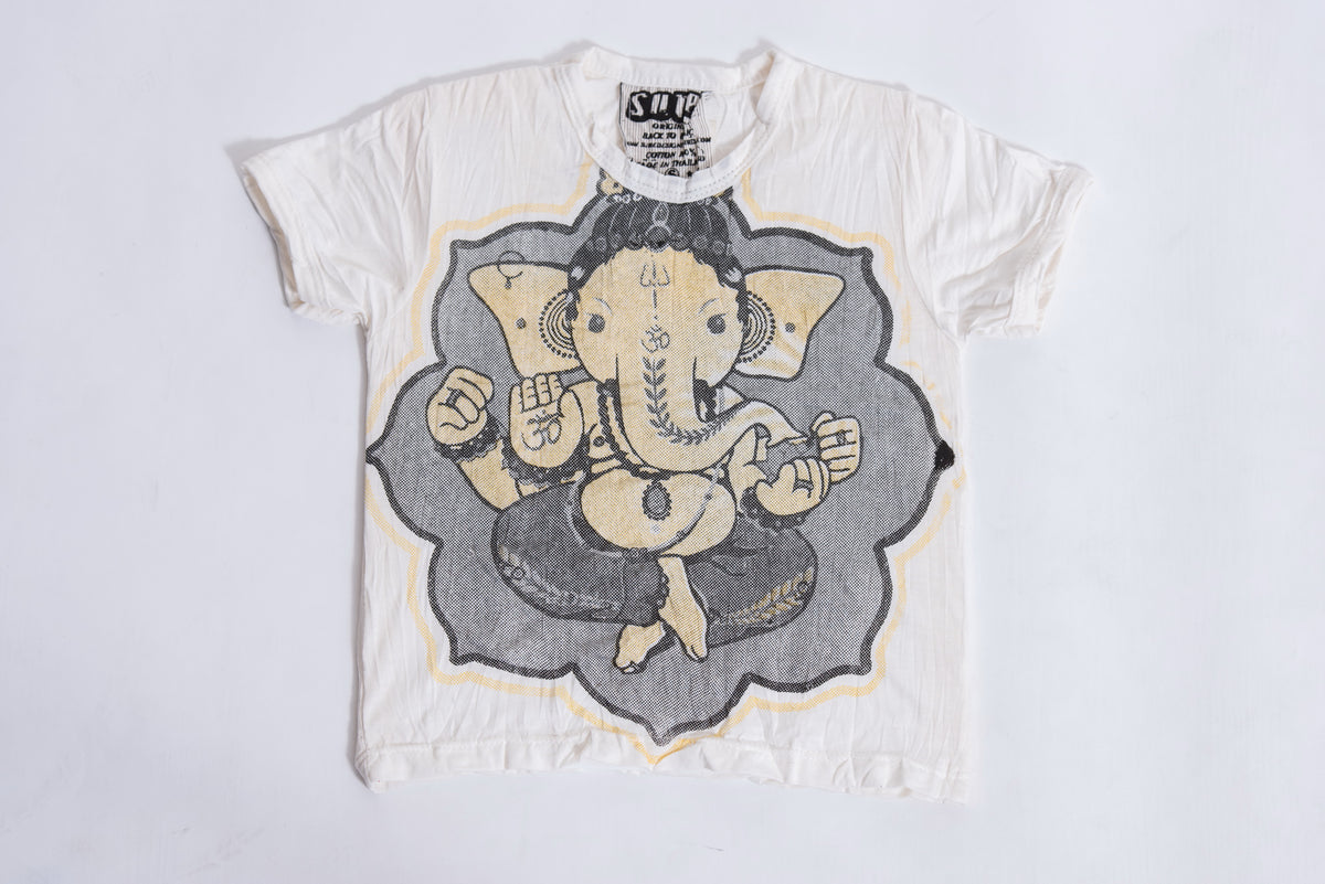 Sure Design Kids Baby Ganesha T-Shirt White